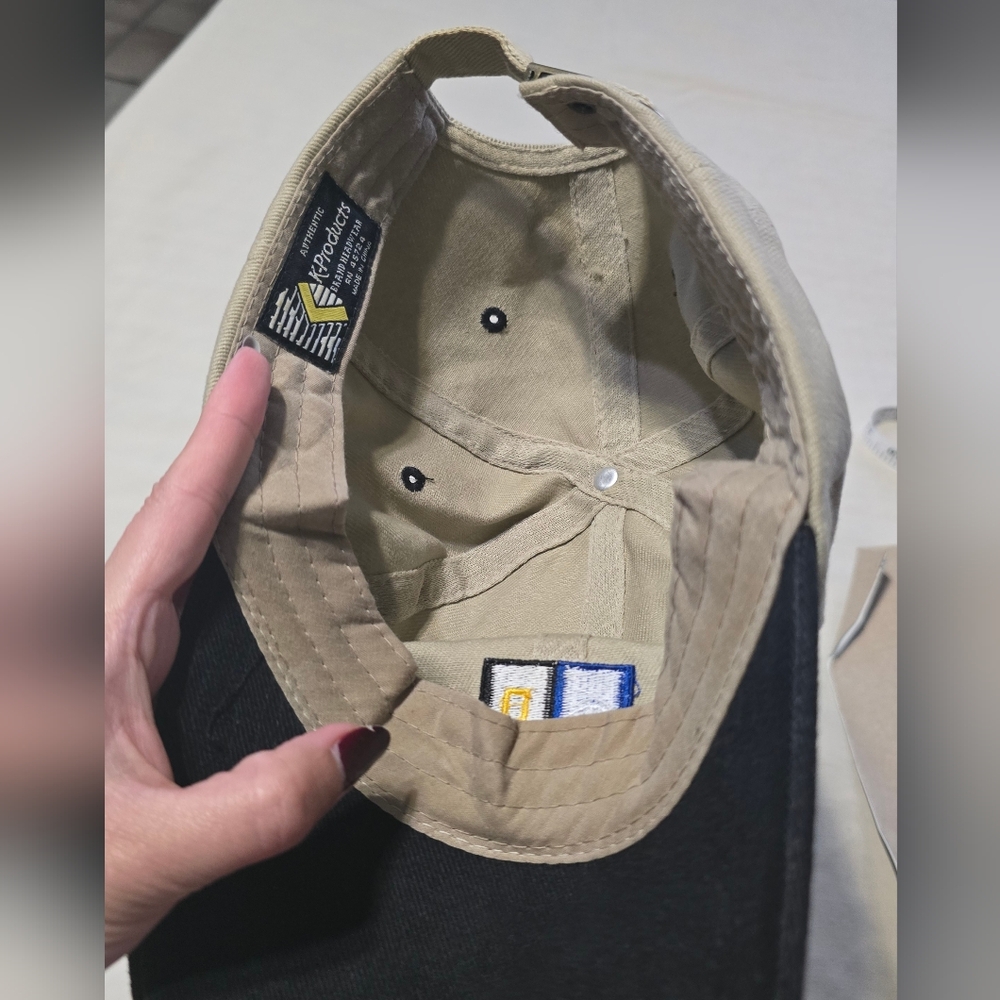 K-products Two-Tone Black and Tan Cap - Picture 7 of 8